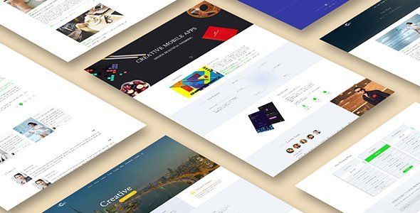 Creative Apps- Mobile Apps PSD Template  Chat &amp; Messaging Design App template