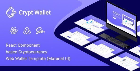 CryptWallet - Cryptocurrency React Web Wallet Template  Crypto &amp; Blockchain Design Uikit