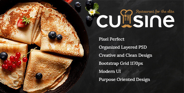 Cuisine - Responsive Restaurant HTML Template  Food &amp; Goods Delivery Design 