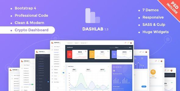 DashLab - Bootstrap 4 Responsive Admin Template  Crypto &amp; Blockchain Design Dashboard