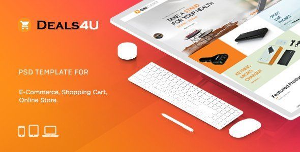Deals4U E-Commerce PSD Template  Ecommerce Design 