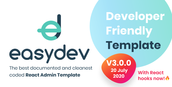 EasyDev — React Redux BS4 Developer Friendly Admin Template + Seed Project   Design Dashboard