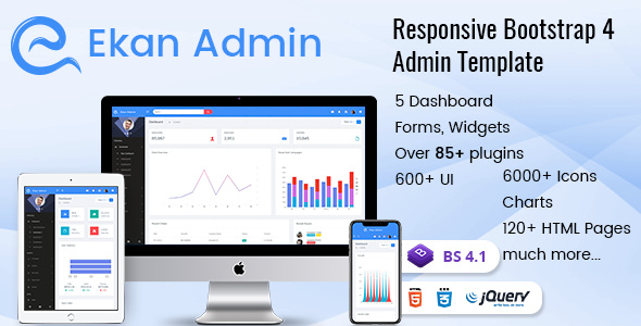 Ekan - Responsive Bootstrap Admin Templates with UI Framework   Design Dashboard