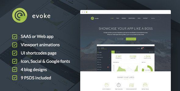 Evoke - HTML Template  Ecommerce Design App template