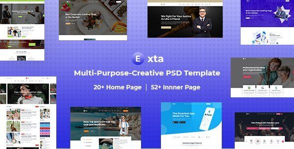 Exta Multi-Purpose-Creative PSD Template   Design 
