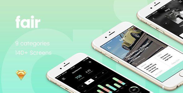 Fair UI Kit - 140+ iOS screens   Design Ukit