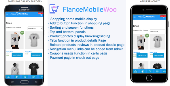 FlanceMobileWoo - Woocommerce Mobile Theme Ionic Ecommerce Mobile App template