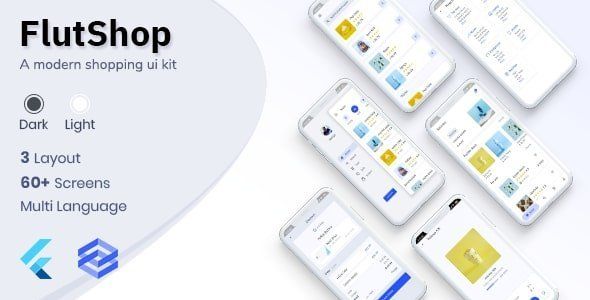 FlutShop - Flutter Shopping UI Kit Flutter Ecommerce Mobile Uikit