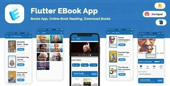 Flutter App-Ebook With Admin Panel Flutter Books, Courses &amp; Learning Mobile Ukit