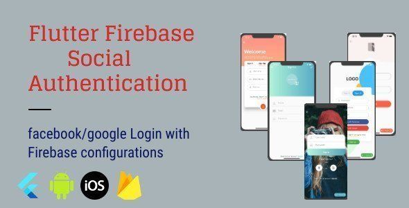 Flutter Firebase Social Authentication Flutter Ecommerce Mobile App template