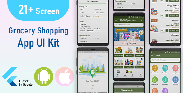 Flutter Grocery and Supermarket UI KIT Flutter Ecommerce Mobile App template