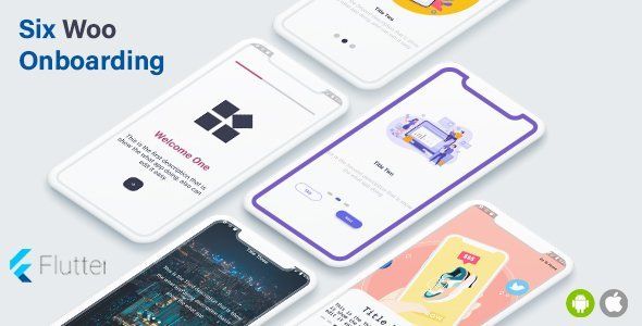 Flutter OnBoarding 6 Styles - Flutter Ui for Ios -android Collection Flutter  Mobile App template