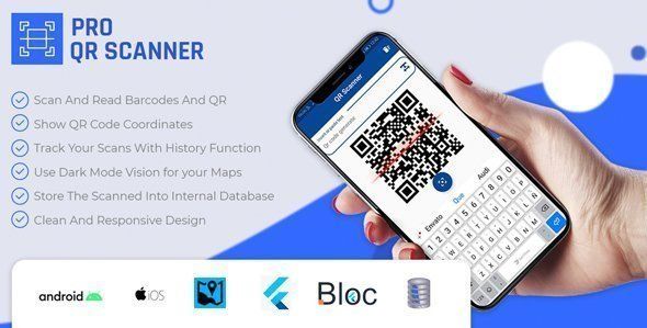 Flutter PRO QR Code Scanner Flutter  Mobile App template