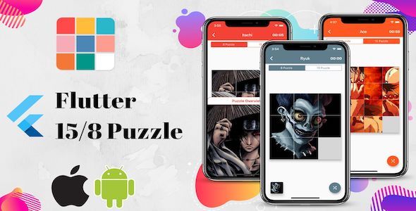 Flutter Puzzle Game for iOS and Android. Flutter Game Mobile App template