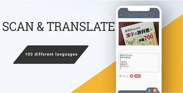 Flutter Scan and translate Flutter  Mobile App template