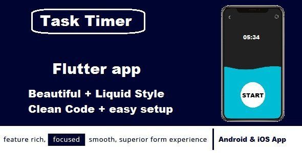 Flutter Task App Flutter  Mobile App template