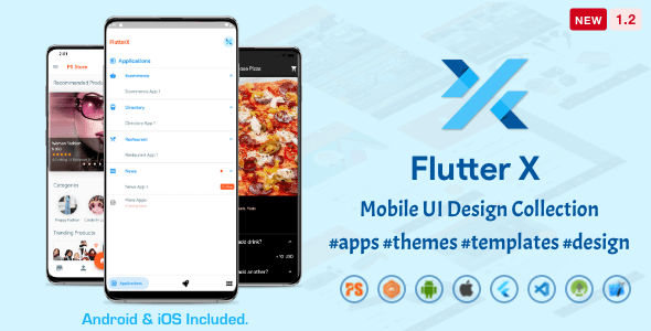 FlutterX (Flutter UI Kits Widgets and Template Collection For iOS & Android) 1.2 Flutter Ecommerce Mobile Uikit