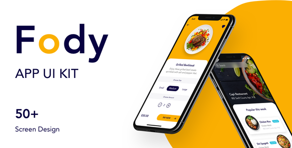 Fody - Best Food Order Mobile App  Food &amp; Goods Delivery Design App template