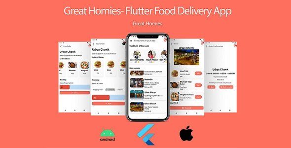 Food App: Flutter Food App UI + Database Flutter Food &amp; Goods Delivery Mobile App template