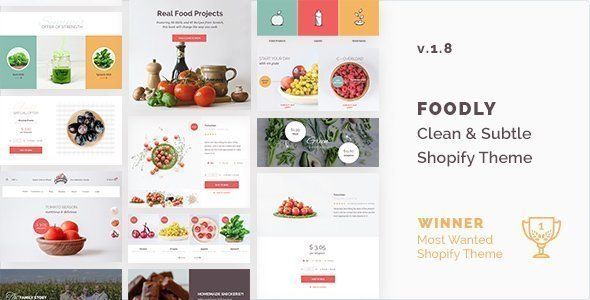 Foodly — One-Stop Food Shopify Theme  Ecommerce Design 
