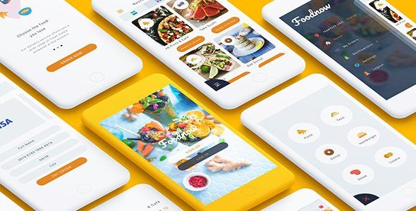 Foodnow - Sketch Food App  Food &amp; Goods Delivery Design Uikit