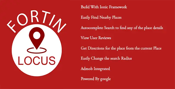Fortin Locus - Ionic Near By Places Ionic  Mobile App template