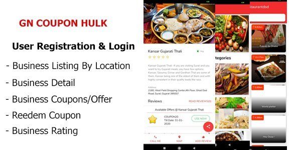 GN Coupon Hulk Ionic  Mobile App template