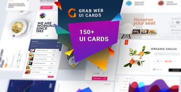 Grab-A Multipurpose Web UI Cards  Ecommerce Design Uikit