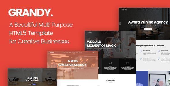 Grandy - Creative Multi Purpose Big HTML5 Template  Ecommerce Design 