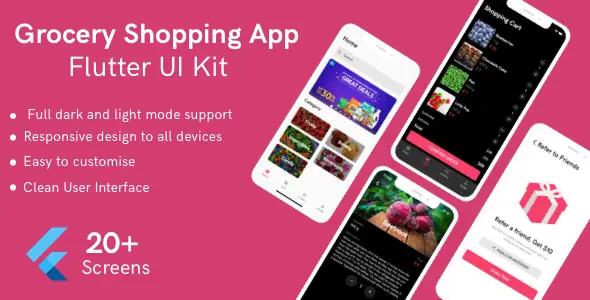 Grocery shopping App Flutter Food &amp; Goods Delivery Mobile Ukit