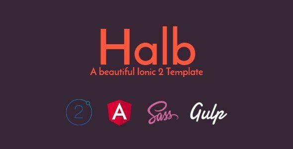 Halb - An Ionic 2 template with WordPress Ionic News &amp; Blogging Mobile App template