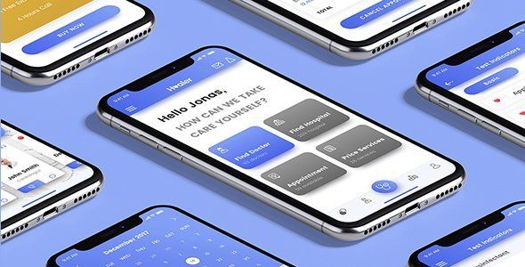 Healer - Mobile App UI Kit   Design Uikit