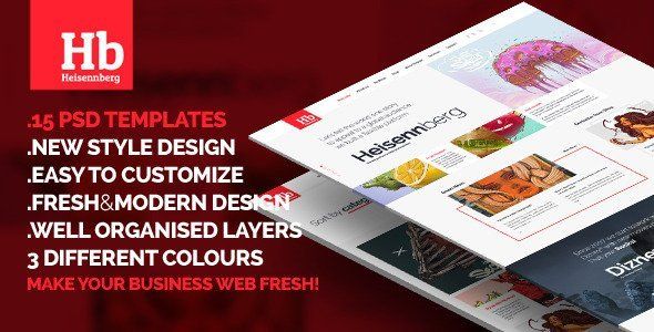 Heisennberg - Fresh New style PSD Design  News &amp; Blogging Design 