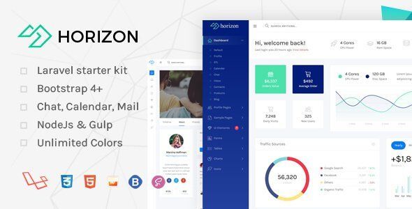 Horizon - Laravel + Bootstrap 4 Admin Dashboard Template   Design Boilerplate