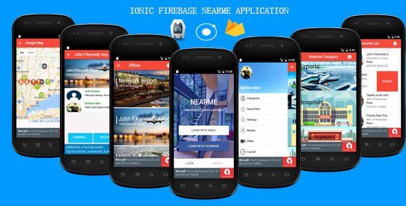 IONIC FIREBASE - NEARME APP Ionic Developer Tools Mobile App template