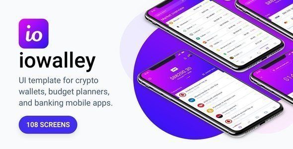 IOWalley - Mobile UI kit for Banking Apps & Crypto Wallets  Finance &amp; Banking Design 