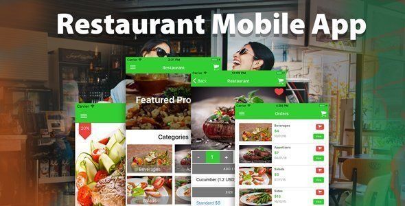 Ionic 3 Restaurant app with Firebase Ionic Ecommerce Mobile App template