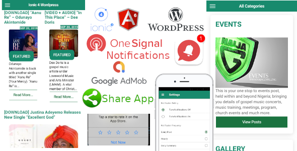 Ionic 4 Wordpress News App Ionic News &amp; Blogging Mobile App template