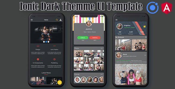 Ionic 5 / Angular 8 Dark UI Theme / Template App | Starter App Ionic Ecommerce Mobile App template