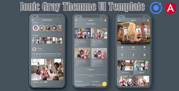 Ionic 5 / Angular 8 Gray UI Theme / Template App | Starter App Ionic Ecommerce Mobile App template
