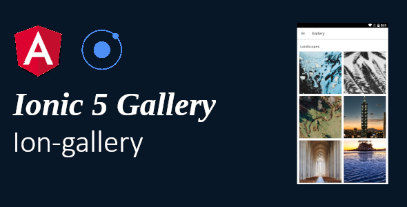 Ionic 5 / Angular gallery for Android & IOS Ionic  Mobile App template