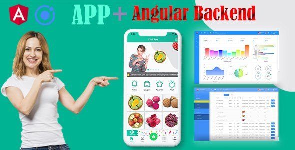 Ionic 5 Fruit Full App with Firebase/Angular Dashboard backend Ionic Developer Tools Mobile App template