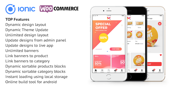 Ionic 5 app for WooCommerce Ionic Ecommerce Mobile App template