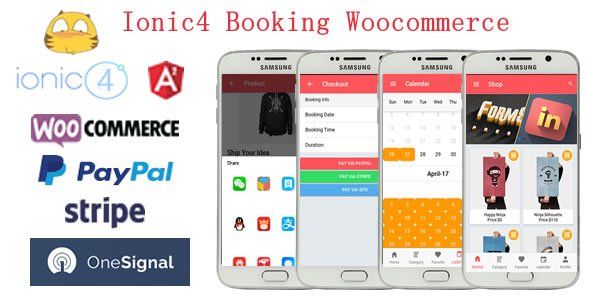 Ionic4 Integration with Woocommerce Booking App Ionic Ecommerce Mobile App template