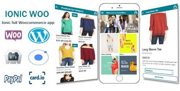 IonicWoo - Full Ionic Android,Ios App Integrated With Woocommerce And Paypal Ionic Ecommerce Mobile App template