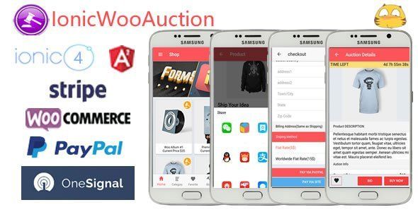 IonicWooAuction-ionic 4 Auction App with WooCommerce Ionic Ecommerce Mobile App template