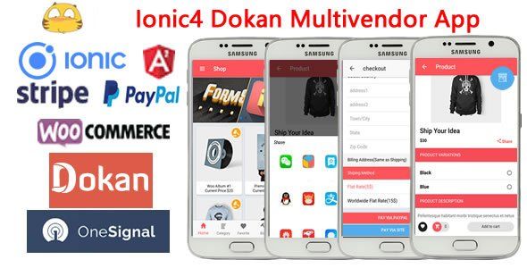 IonicWooDokanStore - Ionic4 Dokan Multi Vendor Woocommerce App Flutter Ecommerce Mobile App template