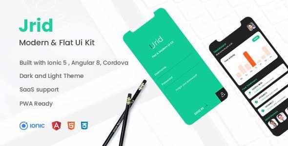 Jrid - Modern Flat UI kit Ionic 5 Ionic  Mobile Uikit