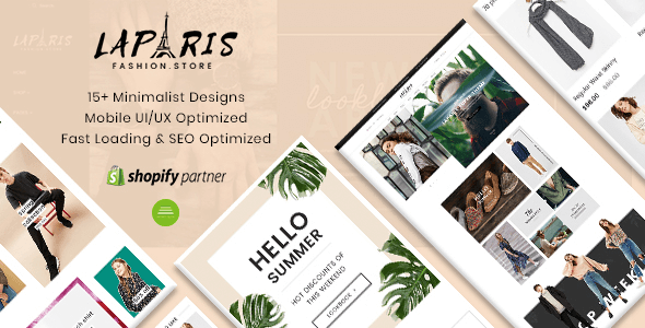 LaParis - Simple Creative Responsive Shopify Theme | Sections Drag & Drop  Ecommerce Design Uikit