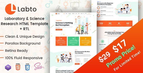 Labto - Laboratory & Science Research HTML Template   Design 